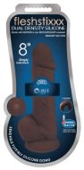 Picture of Silexpan Dark Hypoallergenic Silicone Dildo with Balls - 8 Inch