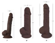 Picture of Silexpan Hypoallergenic Silicone Dildo with Balls - 9 Inch