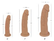 Picture of Silexpan Tan Hypoallergenic Silicone Dildo - 6 Inch