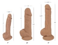Picture of Silexpan Medium Hypoallergenic Silicone Dildo with Balls - 8 Inch