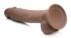Picture of Silexpan Dark Hypoallergenic Silicone Dildo with Balls - 8.5 Inch