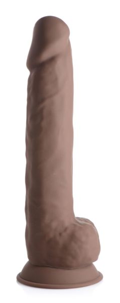 Picture of Silexpan Dark Hypoallergenic Silicone Dildo with Balls - 10 Inch