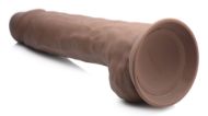 Picture of Silexpan Dark Hypoallergenic Silicone Dildo with Balls - 10 Inch