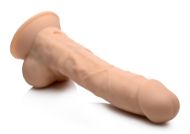 Picture of 8 Inch Silexpan Hypoallergenic Silicone Vibrating Dildo - Light