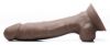 Picture of 8 Inch Silexpan Hypoallergenic Silicone Vibrating Dildo - Dark