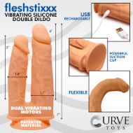 Picture of 10X Silexpan Vibrating 6 and 7 Inch Double DIldo