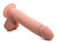 Picture of Big Shot Vibrating Remote Control Silicone Dildo with Balls - 10 Inch