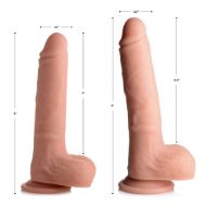 Picture of Vibrating and Rotating Remote Control Silicone Dildo with Balls - 8 Inch