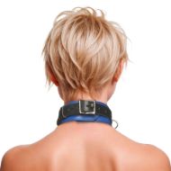 Picture of Strict Leather Deluxe Locking Collar - Blue and Black