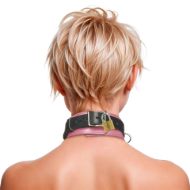 Picture of Strict Leather Deluxe Locking Collar - Pink and Black