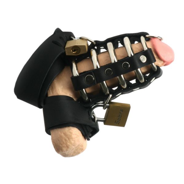 Picture of Leviathan's Gates of Hell Leather Chastity Cage