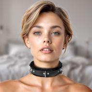 Picture of Strict Leather Narrow Fur Lined Locking Collar