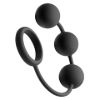 Picture of Tom of Finland Silicone Cock Ring with 3 Weighted Balls